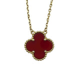 ヴァンクリーフ＆アーペル Van Cleef & Arpels ヴィンテージアルハンブラネックレス ゴールド Au750 カーネリアン ジュエリー