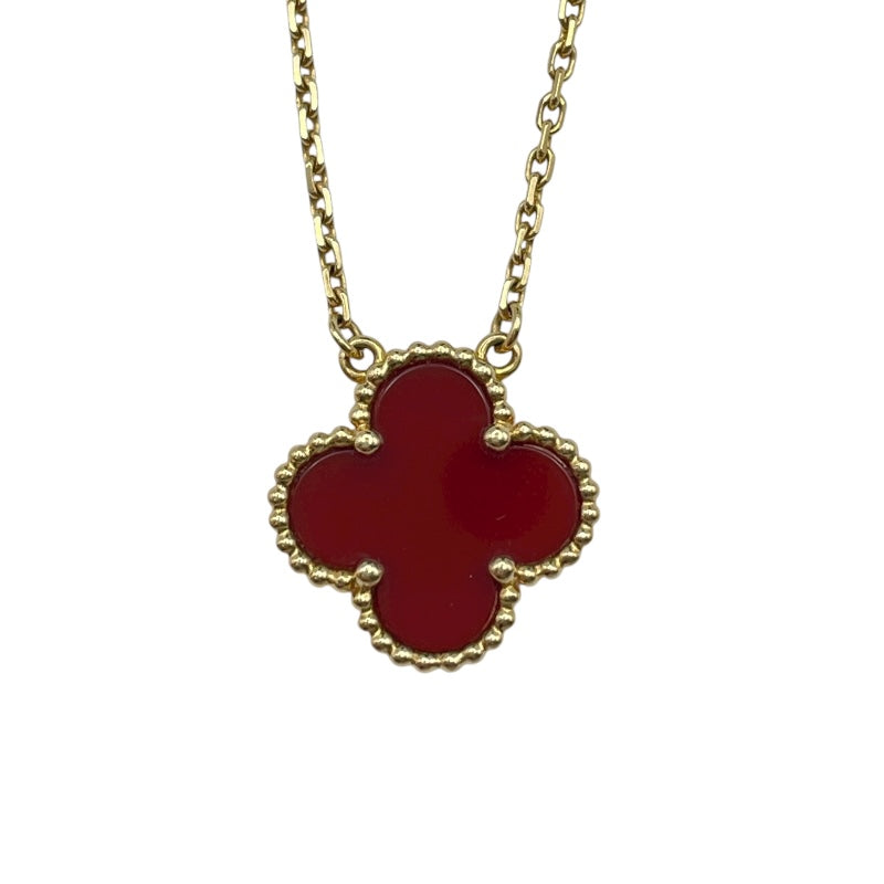 ヴァンクリーフ＆アーペル Van Cleef & Arpels ヴィンテージアルハンブラネックレス ゴールド Au750 カーネリアン ジュエリー