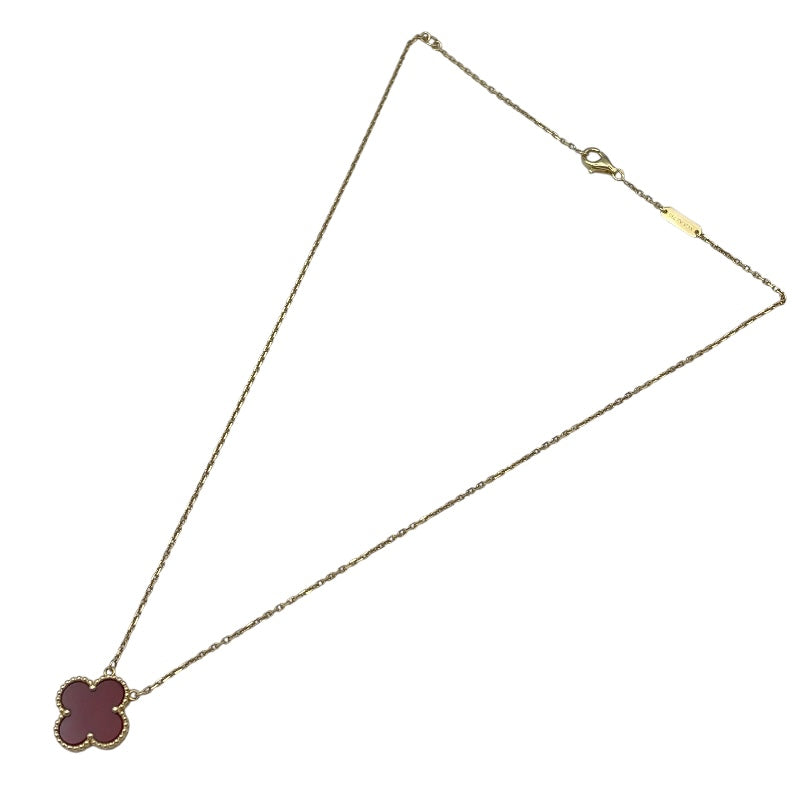 ヴァンクリーフ＆アーペル Van Cleef & Arpels ヴィンテージアルハンブラネックレス ゴールド Au750 カーネリアン ジュエリー