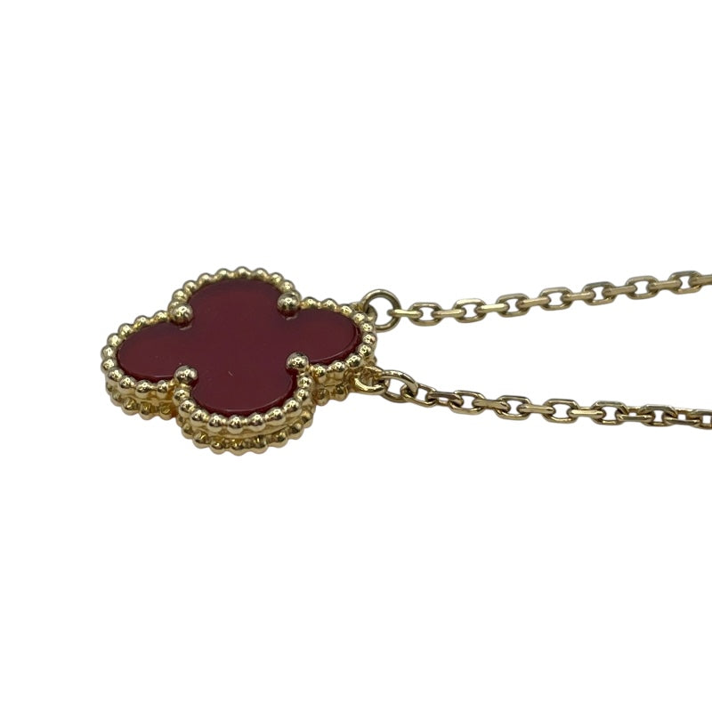 ヴァンクリーフ＆アーペル Van Cleef & Arpels ヴィンテージアルハンブラネックレス ゴールド Au750 カーネリアン ジュエリー