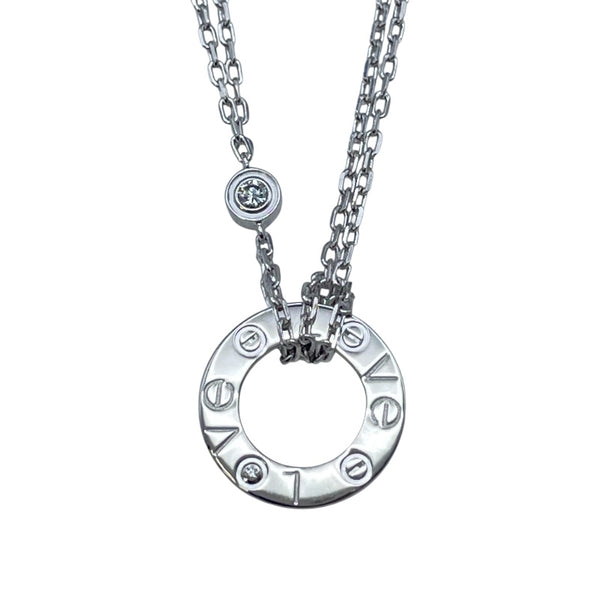カルティエ Cartier ラブサークルネックレス ホワイトゴールド 750 ダイヤモンド ジュエリー