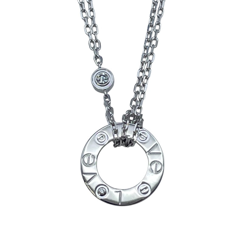 カルティエ Cartier ラブサークルネックレス ホワイトゴールド 750 ダイヤモンド ジュエリー