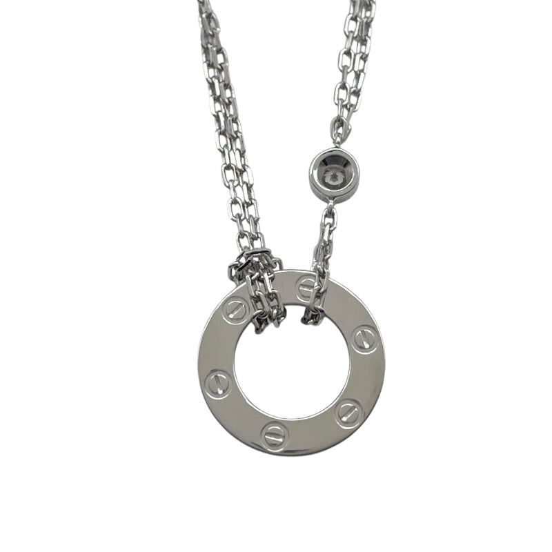 カルティエ Cartier ラブサークルネックレス ホワイトゴールド 750 ダイヤモンド ジュエリー