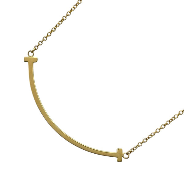 ティファニー TIFFANY＆CO Tスマイルネックレススモール ゴールド Au750 ジュエリー