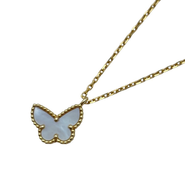 ヴァンクリーフ＆アーペル Van Cleef & Arpels スウィートアルハンブラパピヨンネックレス ゴールド Au750 ジュエリー