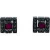 ダミアーニ DAMIANI ベルエポックスクエアピアス ホワイトゴールド 750 ブラックダイヤモンド ジュエリー