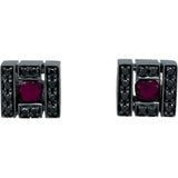 ダミアーニ DAMIANI ベルエポックスクエアピアス ホワイトゴールド 750 ブラックダイヤモンド ジュエリー