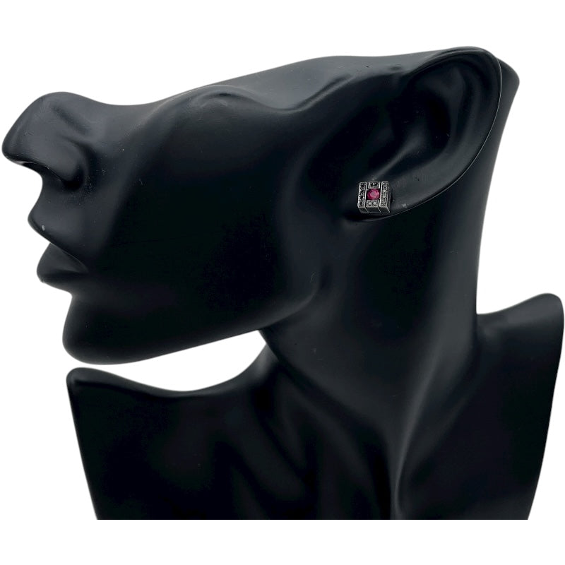 ダミアーニ DAMIANI ベルエポックスクエアピアス ホワイトゴールド 750 ブラックダイヤモンド ジュエリー