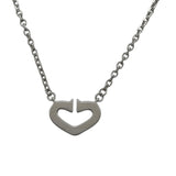 カルティエ Cartier Cハートネックレス ホワイトゴールド Au750 ダイヤモンド ジュエリー