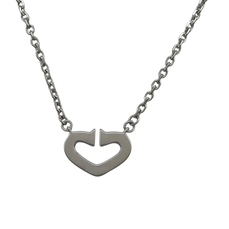 カルティエ Cartier Cハートネックレス ホワイトゴールド Au750 ダイヤモンド ジュエリー