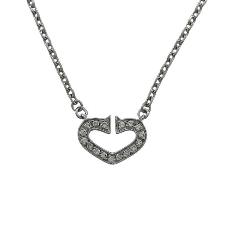 カルティエ Cartier Cハートネックレス ホワイトゴールド Au750 ダイヤモンド ジュエリー