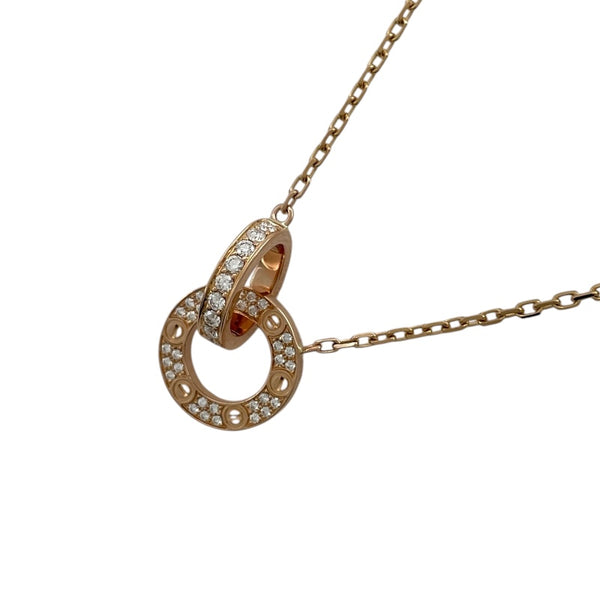 カルティエ Cartier ラブサークルネックレス ピンクゴールド 750 ダイヤモンド　 ジュエリー