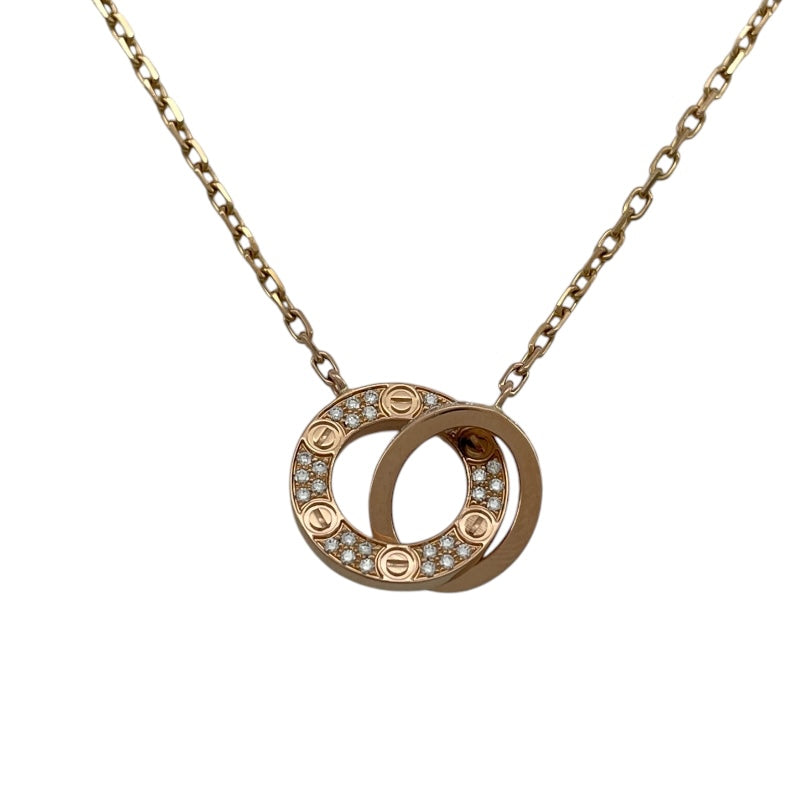 カルティエ Cartier ラブサークルネックレス ピンクゴールド 750 ダイヤモンド　 ジュエリー