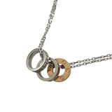 カルティエ Cartier ラブスリーフープネックレス ホワイトゴールドxピンクゴールド 750 ダイヤモンド ジュエリー