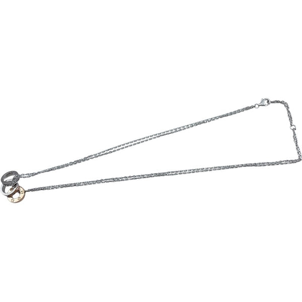 カルティエ Cartier ラブスリーフープネックレス ホワイトゴールドxピンクゴールド 750 ダイヤモンド ジュエリー