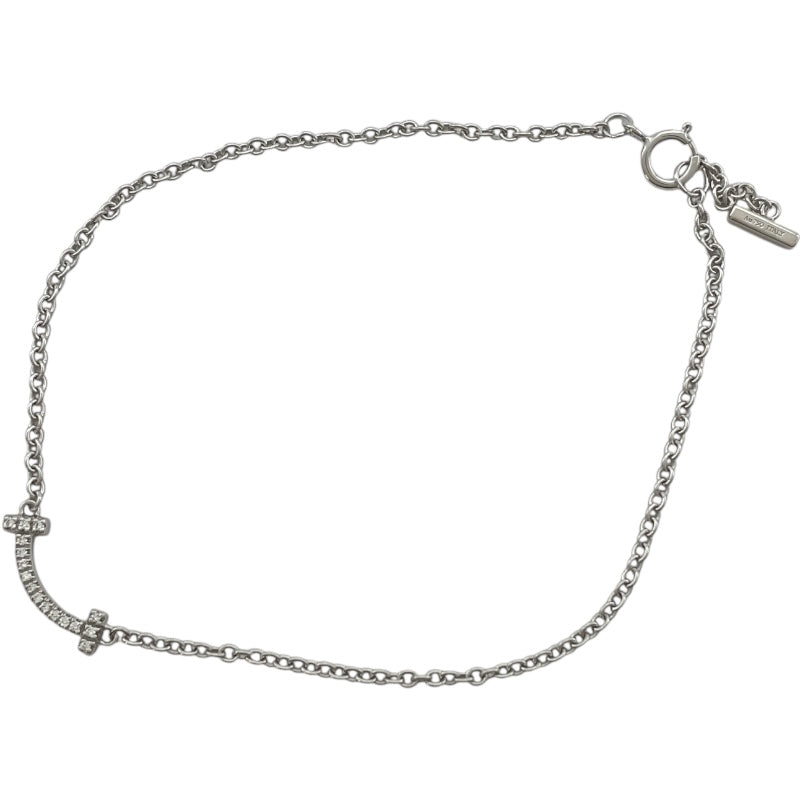 ティファニー TIFFANY＆CO Tスマイルダイヤブレスミニ ホワイトゴールド Au750 ダイヤモンド ジュエリー