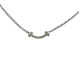 ティファニー TIFFANY＆CO Tスマイルダイヤブレスミニ ホワイトゴールド Au750 ダイヤモンド ジュエリー