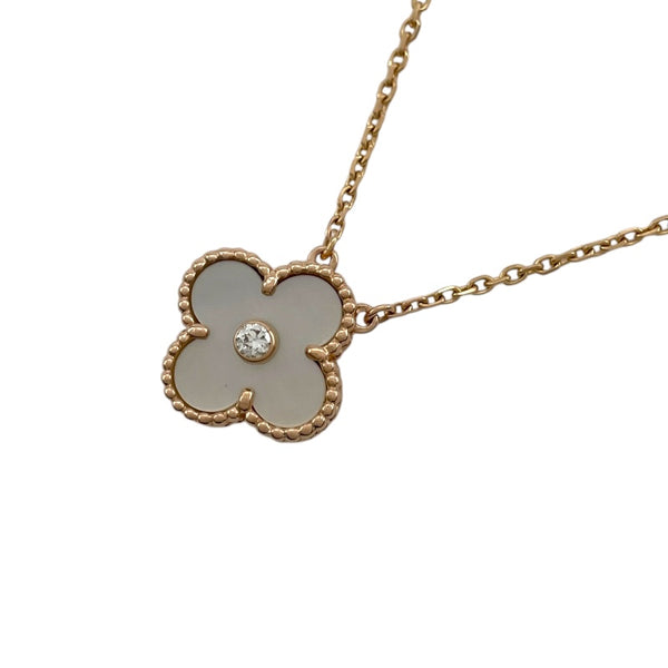 ヴァンクリーフ＆アーペル Van Cleef & Arpels ヴィンテージアルハンブラネックレス ピンクゴールド Au750 マザーオブパール ジュエリー