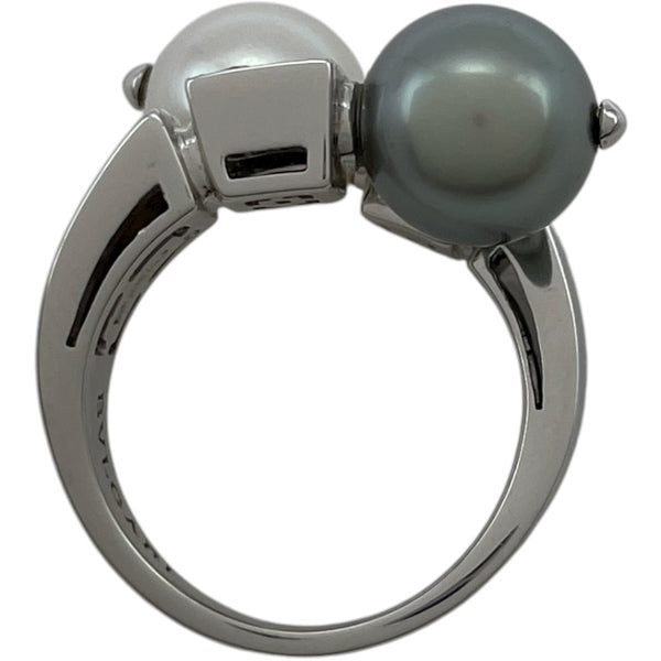 ブルガリ BVLGARI ルチアリング ホワイトゴールド 750 パール ジュエリー
