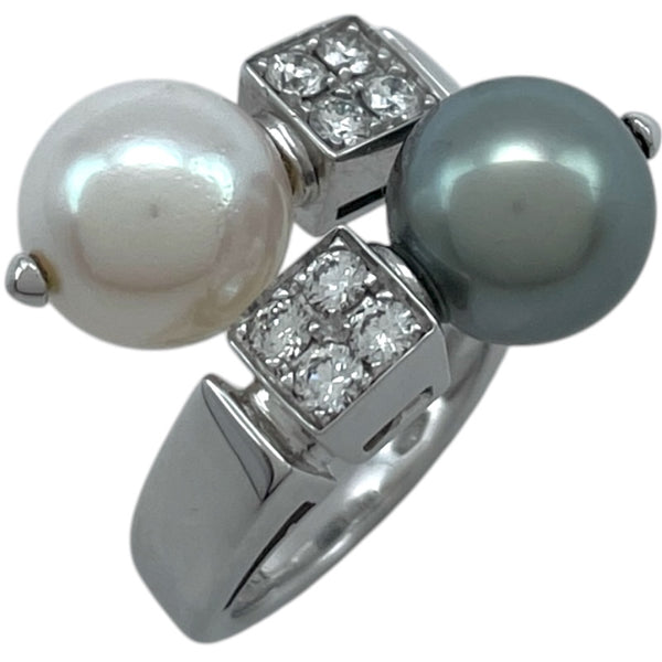 ブルガリ BVLGARI ルチアリング ホワイトゴールド 750 パール ジュエリー