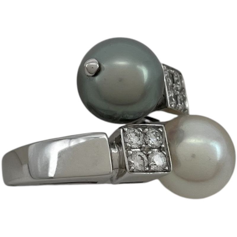 ブルガリ BVLGARI ルチアリング ホワイトゴールド 750 パール ジュエリー