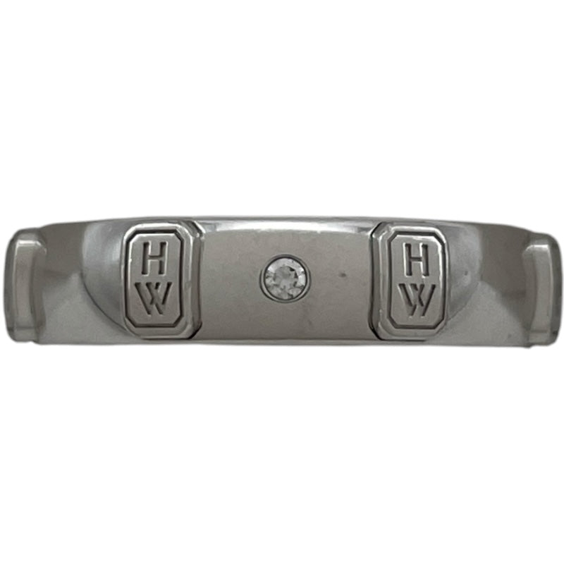 ハリーウィンストン HARRY WINSTON HWロゴバンドリング ホワイトゴールド Au750 ダイヤモンド ジュエリー