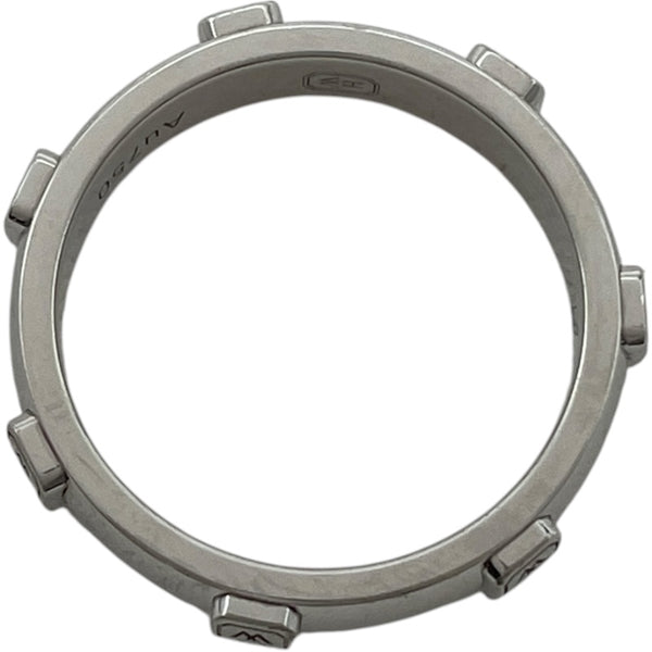 ハリーウィンストン HARRY WINSTON HWロゴバンドリング ホワイトゴールド Au750 ダイヤモンド ジュエリー