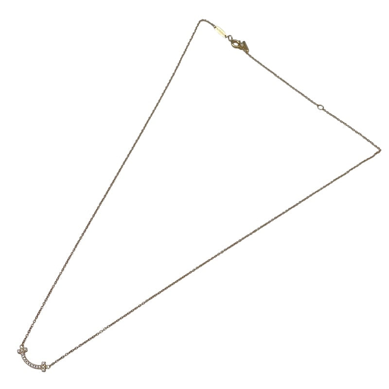 ティファニー TIFFANY＆CO Tスマイルネックレスミニ ピンクゴールド Au750 ジュエリー