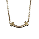 ティファニー TIFFANY＆CO Tスマイルネックレスミニ ピンクゴールド Au750 ジュエリー