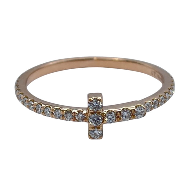 ティファニー TIFFANY＆CO Tワイヤーバンドリング ピンクゴールド Au750 ジュエリー