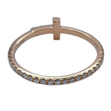 ティファニー TIFFANY＆CO Tワイヤーバンドリング ピンクゴールド Au750 ジュエリー