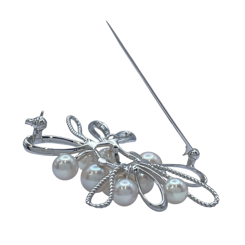 ミキモト MIKIMOTO ブローチ ホワイトゴールド K14WG ジュエリー