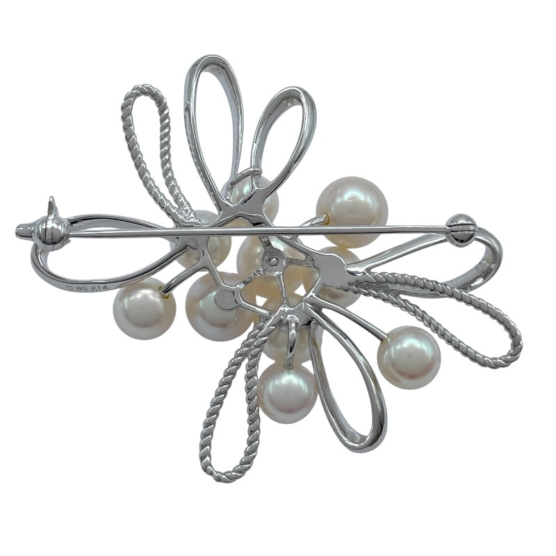 ミキモト MIKIMOTO ブローチ ホワイトゴールド K14WG ジュエリー