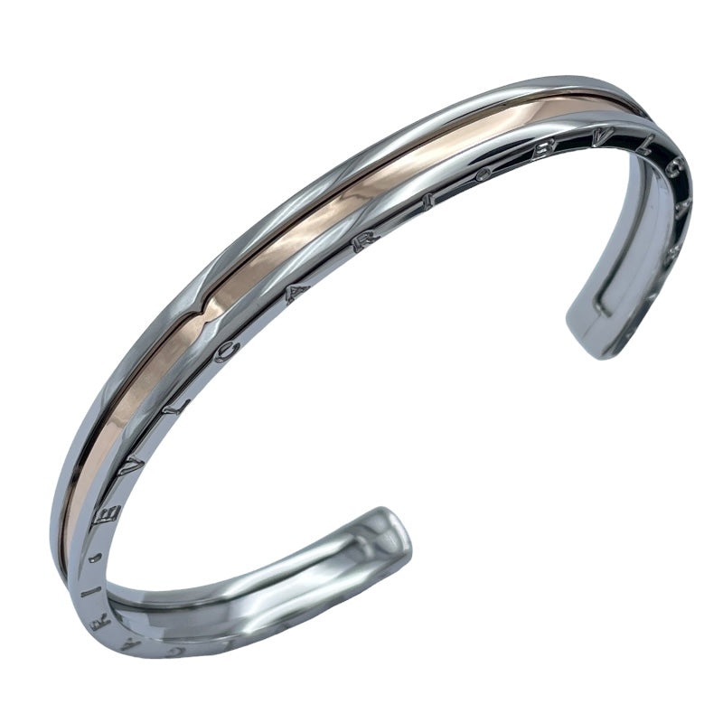ブルガリ BVLGARI ビーゼロワンオープンブレスSM ピンクゴールドxステンレススチール K18SS ジュエリー