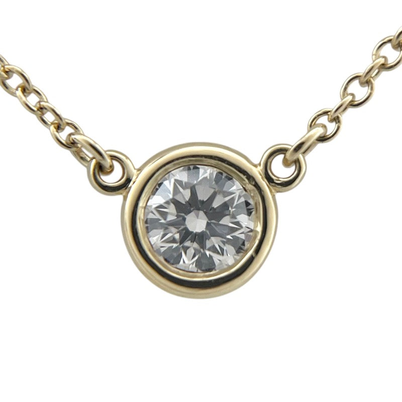 ティファニー TIFFANY＆CO バイザヤード ネックレス K18YG 0.25ct ダイヤモンド ジュエリー