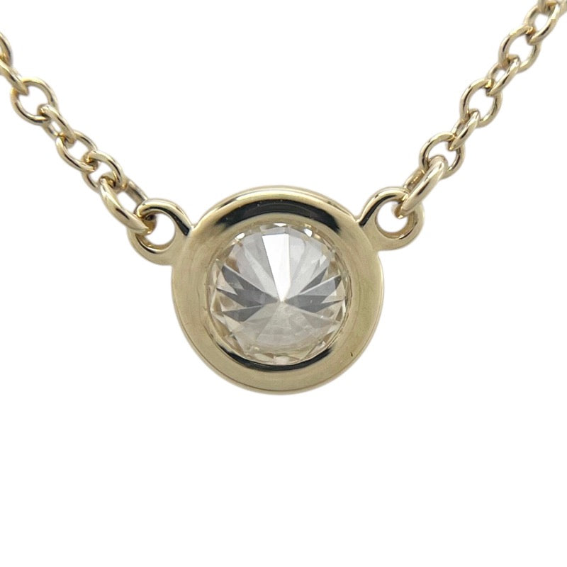 ティファニー TIFFANY＆CO バイザヤード ネックレス K18YG 0.25ct ダイヤモンド ジュエリー