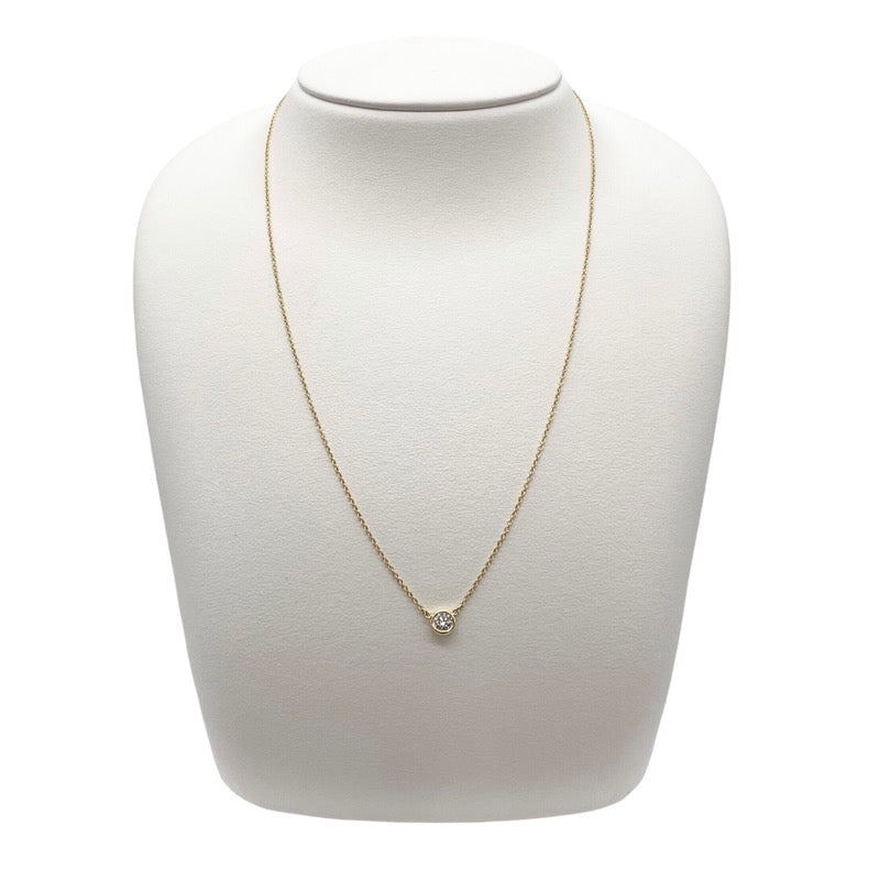 ティファニー TIFFANY＆CO バイザヤード ネックレス K18YG 0.25ct ダイヤモンド ジュエリー