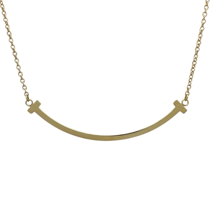 ティファニー TIFFANY＆CO Tスマイル ネックレス スモール K18YG ジュエリー