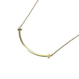 ティファニー TIFFANY＆CO Tスマイル ネックレス スモール K18YG ジュエリー