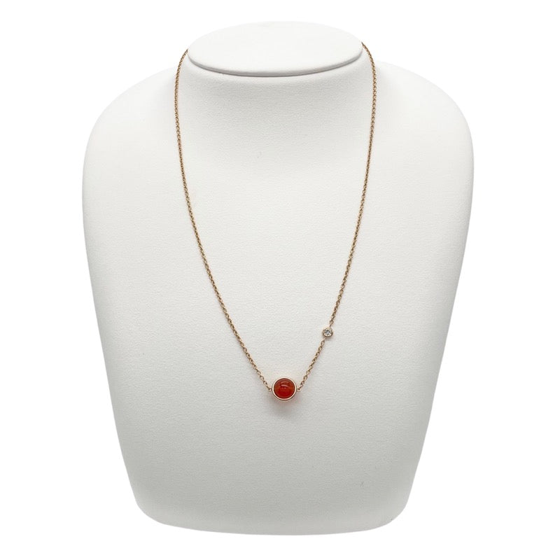 ピアジェ PIAGET ポセションネックレス K18PG カーネリアン ダイヤモンド ジュエリー