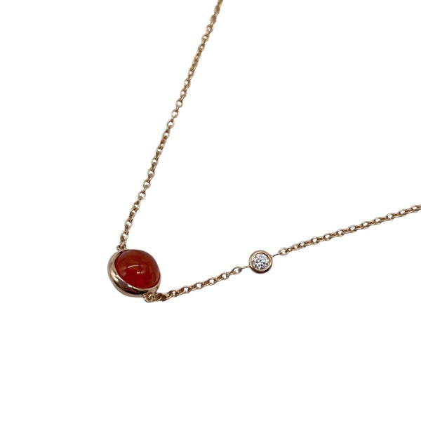 ピアジェ PIAGET ポセションネックレス K18PG カーネリアン ダイヤモンド ジュエリー