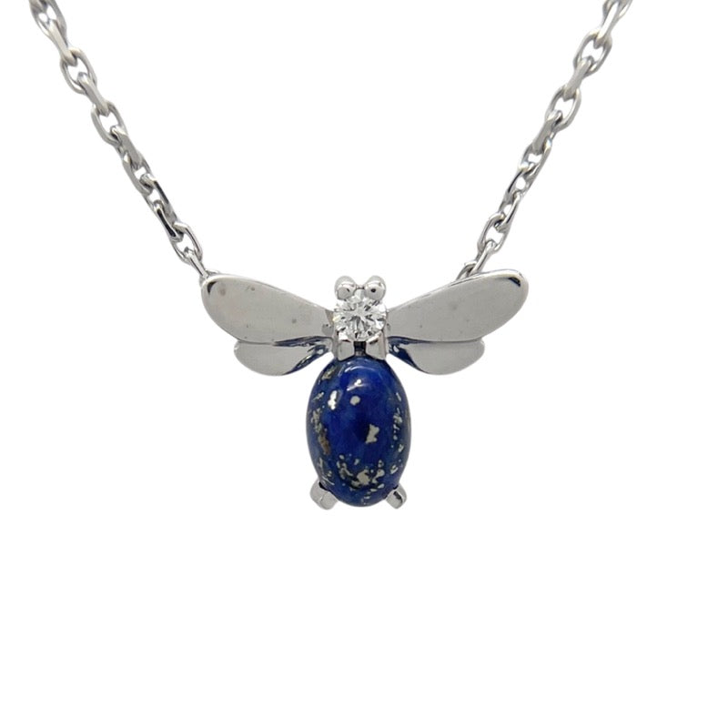 ショーメ CHAUMET アトラップモア ネックレス K18WG ダイヤモンド ラピスラズリ ジュエリー