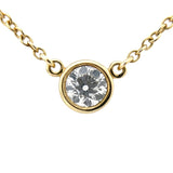 ティファニー TIFFANY＆CO バイザヤード ネックレス K18YG D0.20ct ダイヤモンド ジュエリー