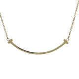 ティファニー TIFFANY＆CO Tスマイル ネックレス スモール K18YG ジュエリー