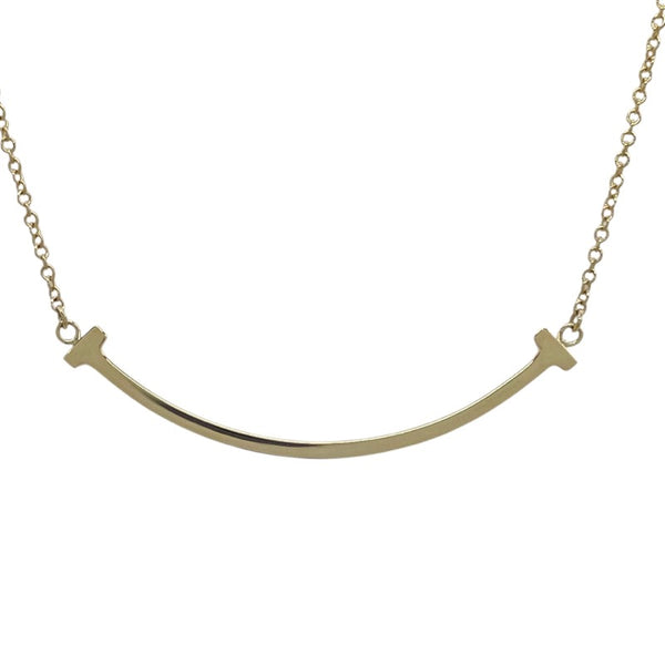 ティファニー TIFFANY＆CO Tスマイル ネックレス スモール K18YG ジュエリー