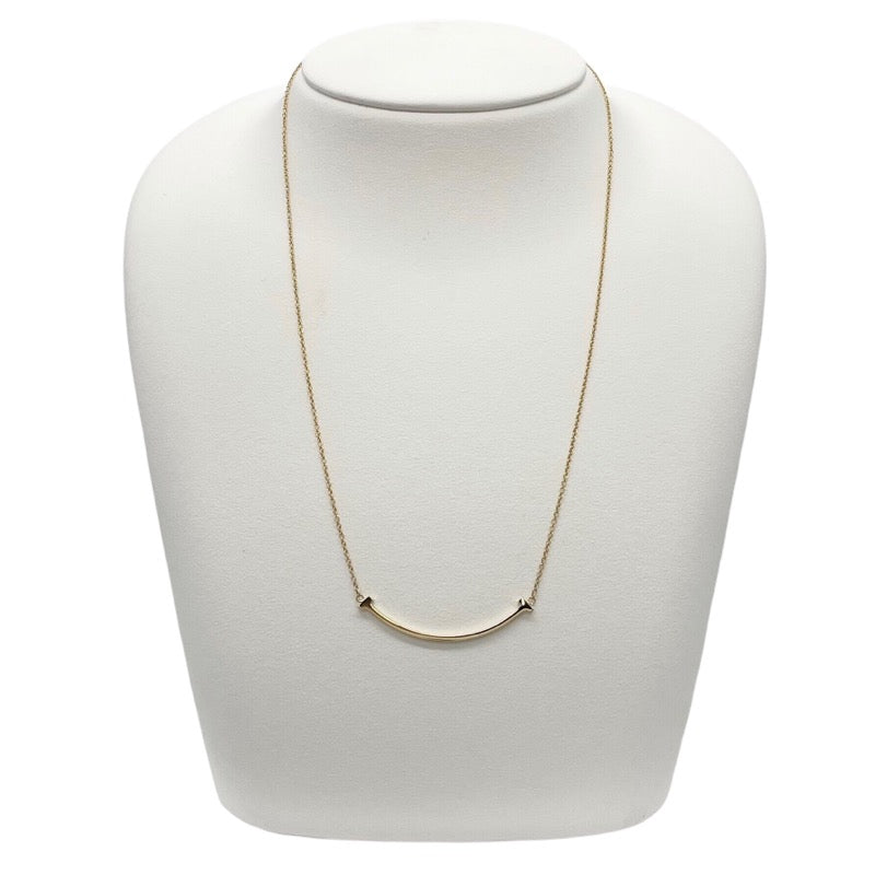 ティファニー TIFFANY＆CO Tスマイル ネックレス スモール K18YG ジュエリー