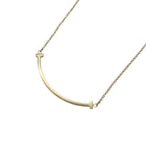 ティファニー TIFFANY＆CO Tスマイル ネックレス スモール K18YG ジュエリー