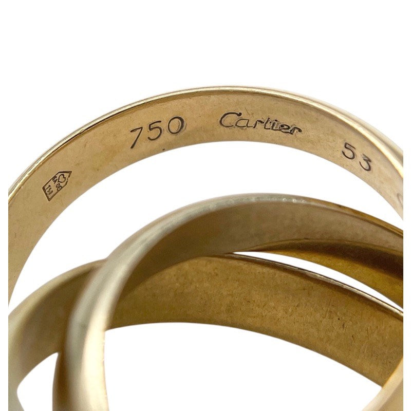 カルティエ Cartier トリニティリング #53(12号) K18YG×K18WG×K18PG ジュエリー