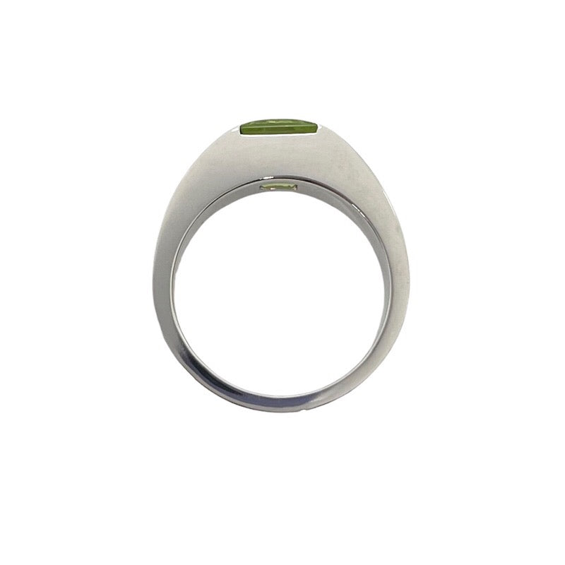 カルティエ Cartier タンクリング #50(10号) K18WG ペリドット ジュエリー