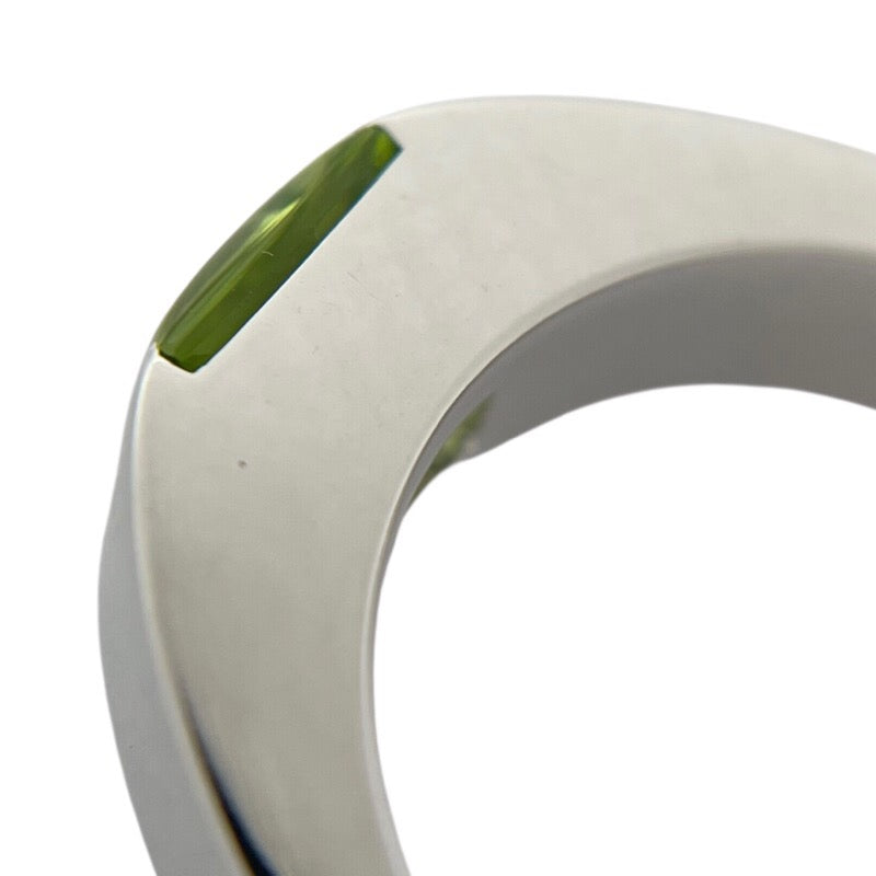 カルティエ Cartier タンクリング #50(10号) K18WG ペリドット ジュエリー